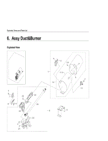6. Assy Duct&Burner parts for Samsung Dryer DV393GTPAWRA1 from AppliancePartsPros.com