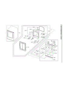 Front Frame & Door Assy parts for Samsung Dryer DV40J3000EW/A2-02 from AppliancePartsPros.com
