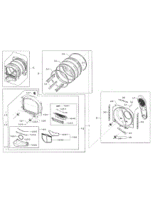 Drum parts for Samsung Dryer DV40J3000EW/AC from AppliancePartsPros.com