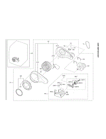 Motor Duct Assy parts for Samsung Dryer DV45K6500GW/A3-01 from AppliancePartsPros.com