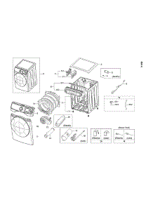 Main Assy parts for Samsung Dryer DV45K6500GW/A3-01 from AppliancePartsPros.com
