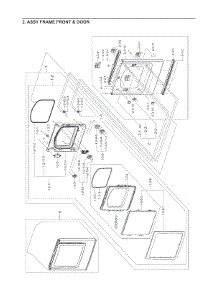 2. Assy Frame Front & Door parts for Samsung Dryer DV48H7400EP-A2-6419 from AppliancePartsPros.com
