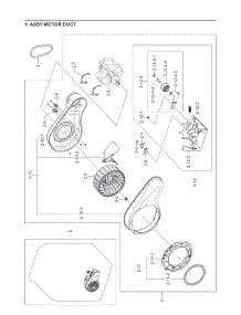 5. Assy Motor Duct parts for Samsung Dryer DV48H7400EP-A2-6419 from AppliancePartsPros.com