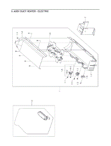 6. Assy Duct Heater - Electric parts for Samsung Dryer DV48H7400EP-A2-6419 from AppliancePartsPros.com