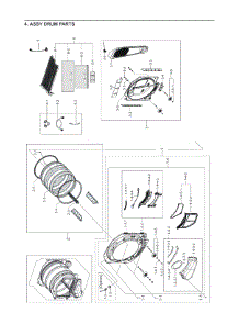 4. Assy Drum Parts parts for Samsung Dryer DV56H9000EP-AC from AppliancePartsPros.com