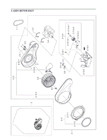 5. Assy Motor Duct parts for Samsung Dryer DV56H9100EG-AC from AppliancePartsPros.com