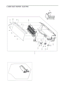 6. Assy Duct Heater - Electric parts for Samsung Dryer DV56H9100EG-AC from AppliancePartsPros.com
