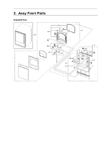 Front Parts Assy parts for Samsung Dryer DVE54R7600W/A3-00 from AppliancePartsPros.com