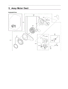Motor Duct Assy parts for Samsung Dryer DVE54R7600W/A3-00 from AppliancePartsPros.com