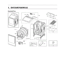 Main Unit Assy parts for Samsung Dryer DVE54R7600W/A3-00 from AppliancePartsPros.com