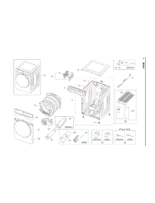 Main Assembly parts for Samsung Dryer DVG50A8500V from AppliancePartsPros.com
