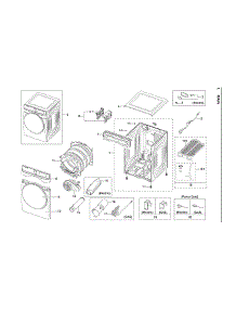 Main Assy parts for Samsung Dryer DVG50A8500V/A3-00 from AppliancePartsPros.com