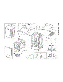 Main Unit Assy parts for Samsung Dryer DVG54R7600C/A3-00 from AppliancePartsPros.com