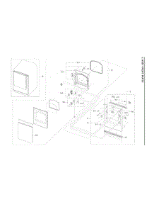 Front Assembly parts for Samsung Dryer DVG55A7700V from AppliancePartsPros.com