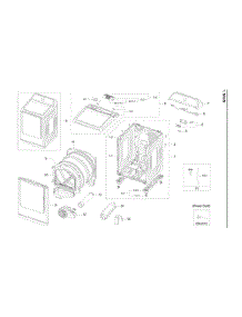 Main Assembly parts for Samsung Dryer DVG55A7700V from AppliancePartsPros.com