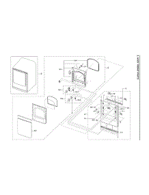 Front Assy parts for Samsung Dryer DVG55A7700V/A3-00 from AppliancePartsPros.com