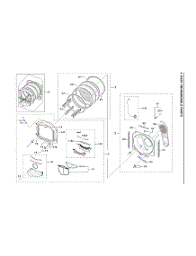 Drum-Module Assy parts for Samsung Dryer DVG55A7700V/A3-00 from AppliancePartsPros.com