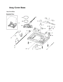 Cover Base Assy parts for Samsung Dishwasher DW80B6060US/AC from AppliancePartsPros.com