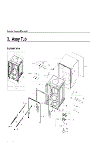 3. Assy Tub parts for Samsung Dishwasher DW80H9970MO-AC from AppliancePartsPros.com