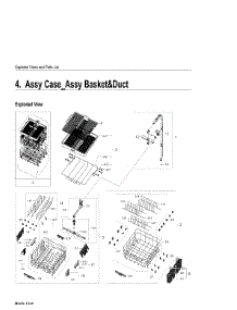4. Assy Case_Assy Basket&Duct parts for Samsung Dishwasher DW80H9970MO-AC from AppliancePartsPros.com
