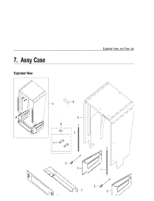 7. Assy Case parts for Samsung Dishwasher DW80J3020UW-AC from AppliancePartsPros.com