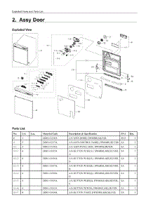 2. Assy Door parts for Samsung Dishwasher DW80K2021US/AC from AppliancePartsPros.com