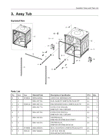 3. Assy Tub parts for Samsung Dishwasher DW80K2021US/AC from AppliancePartsPros.com