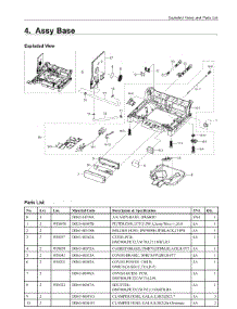 4. Assy Base parts for Samsung Dishwasher DW80K2021US/AC from AppliancePartsPros.com