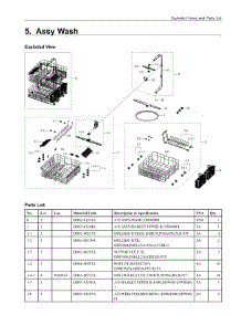 5. Assy Wash parts for Samsung Dishwasher DW80K2021US/AC from AppliancePartsPros.com