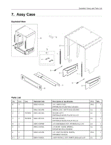 7. Assy Case parts for Samsung Dishwasher DW80K2021US/AC from AppliancePartsPros.com