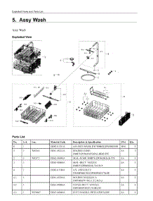 5. Assy Wash parts for Samsung Dishwasher DW80K5050UG/AA from AppliancePartsPros.com