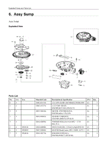 6. Assy Sump parts for Samsung Dishwasher DW80K5050UG/AA from AppliancePartsPros.com
