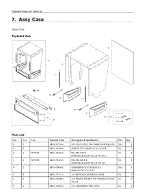 7. Assy Case parts for Samsung Dishwasher DW80K5050UG/AA from AppliancePartsPros.com