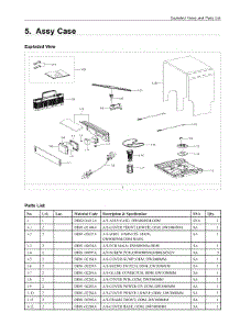 5. Assy Case parts for Samsung Dishwasher DW80N3030UB/AA from AppliancePartsPros.com