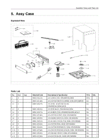 5. Assy Case parts for Samsung Dishwasher DW80N3030US/AA from AppliancePartsPros.com