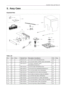 5. Assy Case parts for Samsung Dishwasher DW80N3030UW/AA from AppliancePartsPros.com