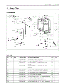 2. Assy Tub parts for Samsung Dishwasher DW80R2031UB/AA from AppliancePartsPros.com