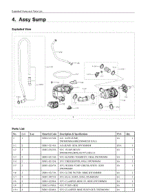4. Assy Sump parts for Samsung Dishwasher DW80R2031UB/AA from AppliancePartsPros.com