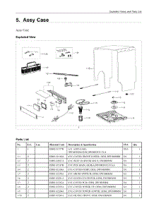 5. Assy Case parts for Samsung Dishwasher DW80R2031UW/AA from AppliancePartsPros.com