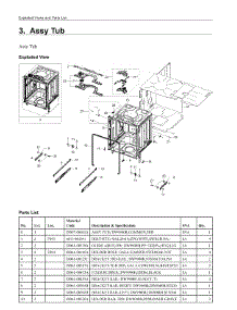 3. Assy Tub parts for Samsung Dishwasher DW80R9950QN/AA from AppliancePartsPros.com