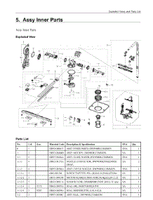 5. Assy Inner Parts parts for Samsung Dishwasher DW80R9950QN/AA from AppliancePartsPros.com