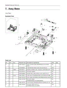 7. Assy Base parts for Samsung Dishwasher DW80R9950QN/AA from AppliancePartsPros.com