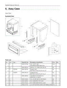 6. Assy Case parts for Samsung Dishwasher DW80T5040US/AC from AppliancePartsPros.com