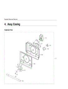 4. Assy Casing parts for Samsung Microwave MC32F604TCK from AppliancePartsPros.com