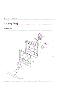 1.3. Assy Casing parts for Samsung Microwave MC32F604THT from AppliancePartsPros.com