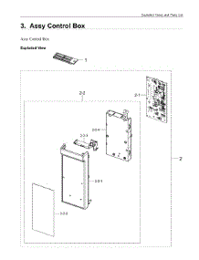 3. Assy Control Box parts for Samsung Microwave ME11A7510DG-AA from AppliancePartsPros.com