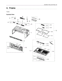 4. Frame parts for Samsung Microwave ME11A7710DG-AA from AppliancePartsPros.com