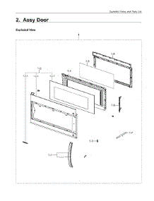 2. Assy Door parts for Samsung Microwave ME17R7021EB-AA from AppliancePartsPros.com
