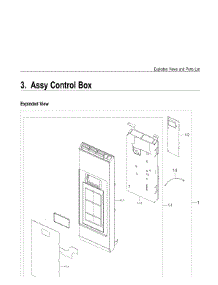 3. Assy Control Box parts for Samsung Microwave ME17R7021EB-AA from AppliancePartsPros.com