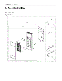 3. Assy Control Box parts for Samsung Microwave ME19A7041WS-AA from AppliancePartsPros.com